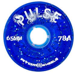 Atom Pulse Glitter Wheels Blue 65mm 78A (4 Pack)