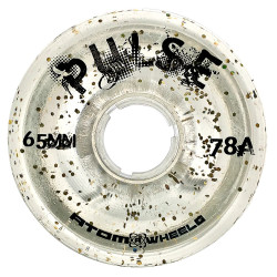 Atom Pulse Glitter Wheels Clear 65mm 78A (8 Pack)