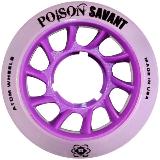 Atom Poison Savant Hybrid Wheels Purple 59x38mm (4 Pack)
