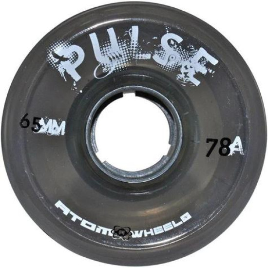 Atom Pulse Wheels Clear Black 65mm 78A (4 Pack)