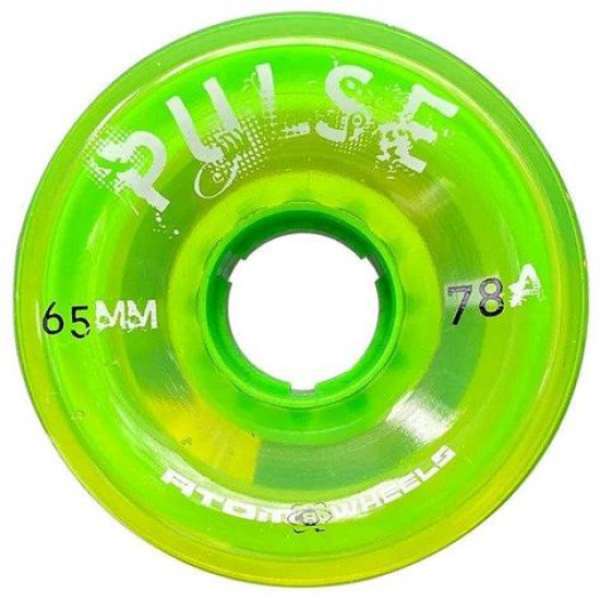 Atom Pulse Wheels Clear Lime 65mm 78A (4 Pack)