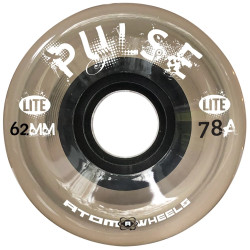 Atom Pulse Lite Wheels Clear Black 62mm 78A (4 Pack)