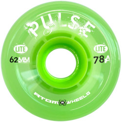 Atom Pulse Lite Wheels Clear Green 62mm 78A (4 Pack)