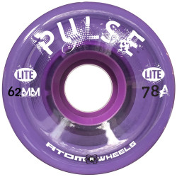 Atom Pulse Lite Wheels Clear Purple 62mm 78A (4 Pack)