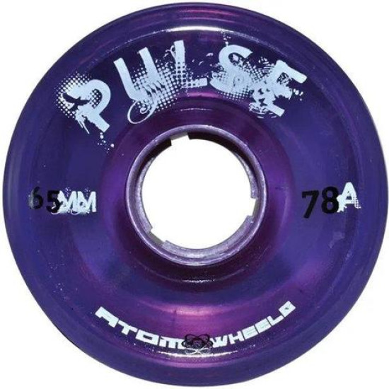 Atom Pulse Wheels Clear Purple 65mm 78A (4 Pack)
