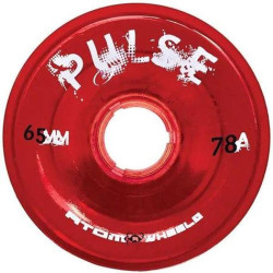 Atom Pulse Wheels Clear Red 65mm 78A (4 Pack)