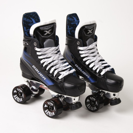 Bauer X Quad Roller Skates - Custom - Sure-Grip Avanti/Avenger Plate