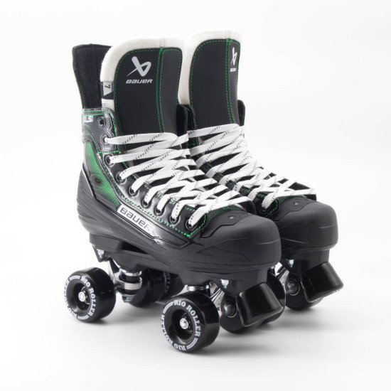Bauer X-LS 2.0 Quad Roller Skates - Rio Coaster Wheels 