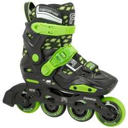 FR EZX Adjustable In-Line Skates - Black / Lime