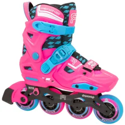 FR EZX Adjustable In-Line Skates - Pink / Sky Blue