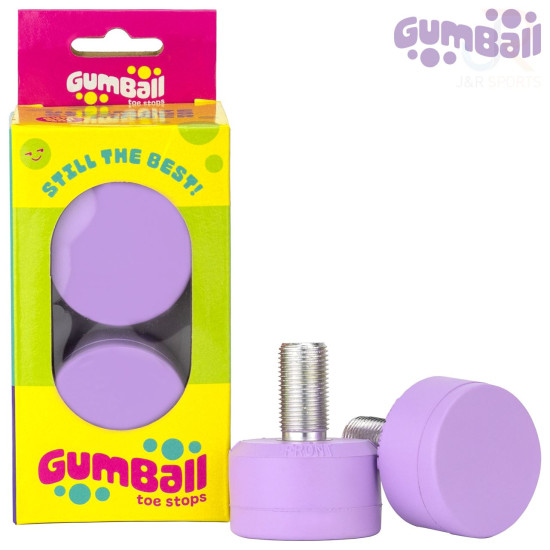 Gumball Toe Stops 5/8" Long 30mm Grape 83A (pair)
