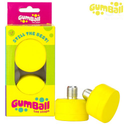 Gumball Toe Stops 5/8" Short 17mm Lemon 75A (pair)