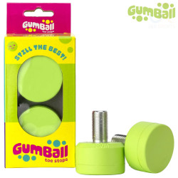 Gumball Toe Stops 5/8" Long 30mm Lime 75A (pair)