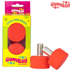 Gumball Toe Stops 5/8" Long 30mm Watermelon 83A (pair)