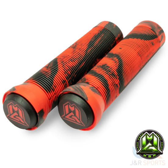 MGP 150mm Swirl Grind Scooter Grips - Red/Black