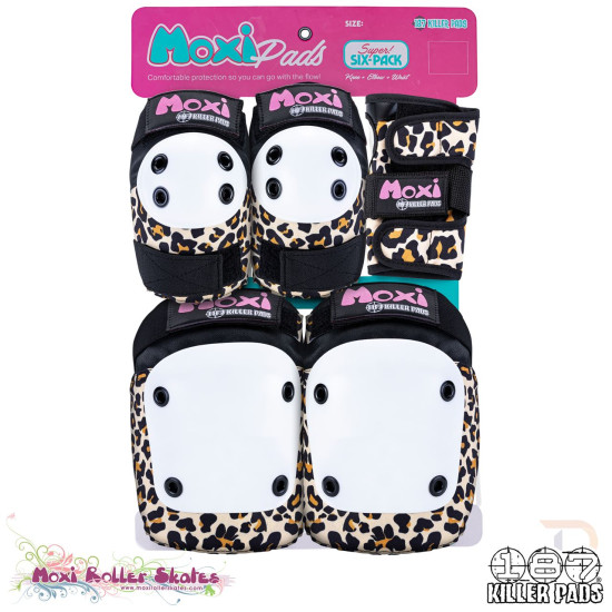 187 Killer Pads 6 Pack - Junior - Moxi Leopard