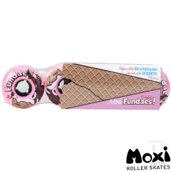 Moxi Fundae Roller Skate Wheels - Bubble Gum 57mm 92a (Pack of 4)