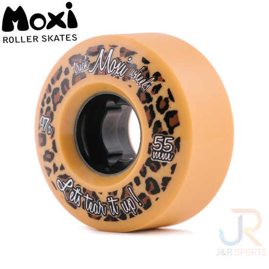 Moxi Trick Park Wheels Tan/Cream Leopard 55mm 97a (Pack of 4)