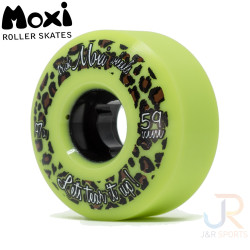 Moxi Trick Park Wheels Lime Green Leopard 55mm 97a (Pack of 4)