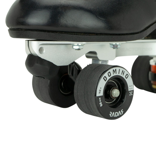 Radar Domino Indoor Dance Wheels Black/Silver 50mm 98A (Pack of 4)