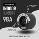 Radar Domino Indoor Dance Wheels Black/Silver 50mm 98A (Pack of 4)