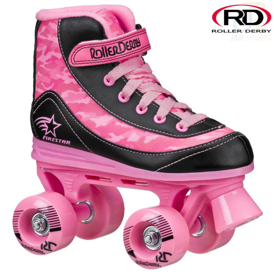 Roller Derby FireStar V2 Quad Roller Skates - Pink Camo