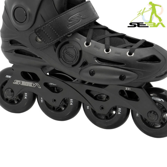 Seba E3 Junior Adjustable In-Line Skates - Black