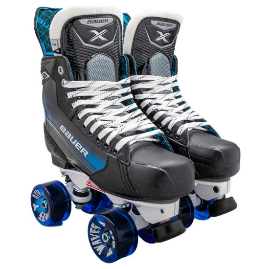 Bauer X Quad Roller Skates - Custom - Sure-Grip Avanti/Avenger Plate