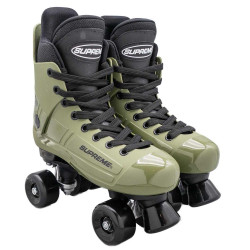 Supreme Turbo 33 Quad Roller Skates - Army Green with Sims Street Snakes