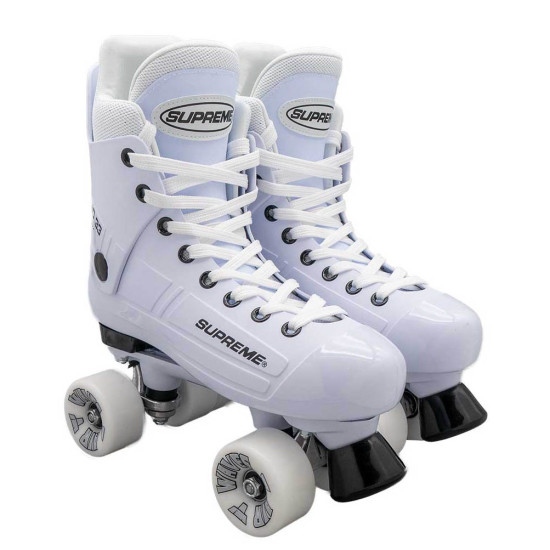 Supreme Turbo 33 Quad Roller Skates White Custom