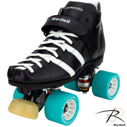 Riedell 265 Vendetta Derby Quad Skates Black Width B/AA