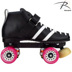 Riedell 265 Vendetta Derby Quad Skates Black Width D/B