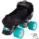 Riedell R3 Derby Skates Black - Blue Wheels