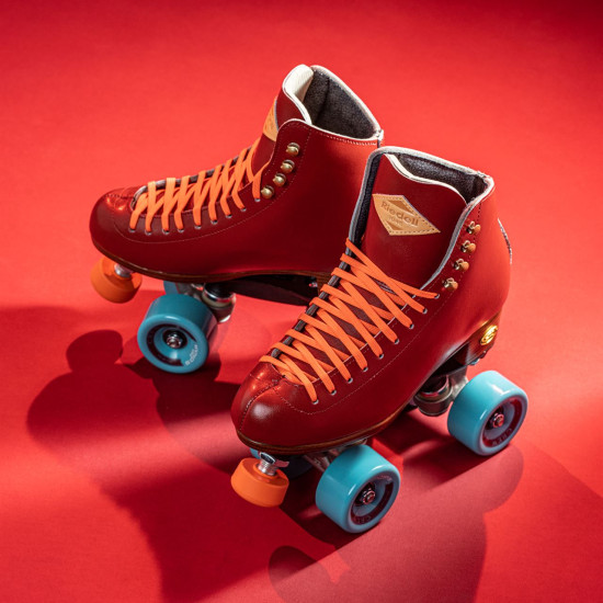 Riedell Outdoor Crew Quad Roller Skates - Crimson Red