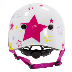 SFR Adjustable Kids Safety Helmet White/Pink
