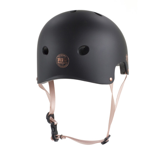 Rio Roller Rose Gold Safety Helmet - Black
