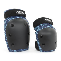 REKD Youth Heavy Duty Double Pad Set Black/Blue