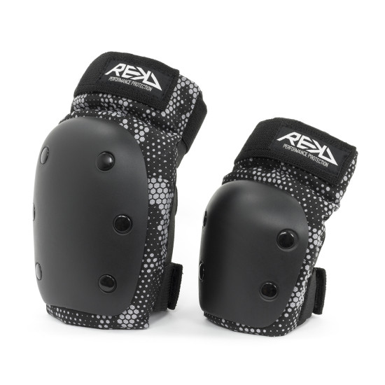 REKD Youth Heavy Duty Double Pad Set Black/Grey