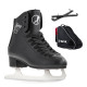 SFR Black Galaxy Figure Ice Skates Package - With Heavy Duty Skate Bag & Guards