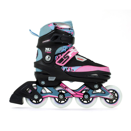 SFR Pixel Adjustable Inline Skates - Blue/Pink