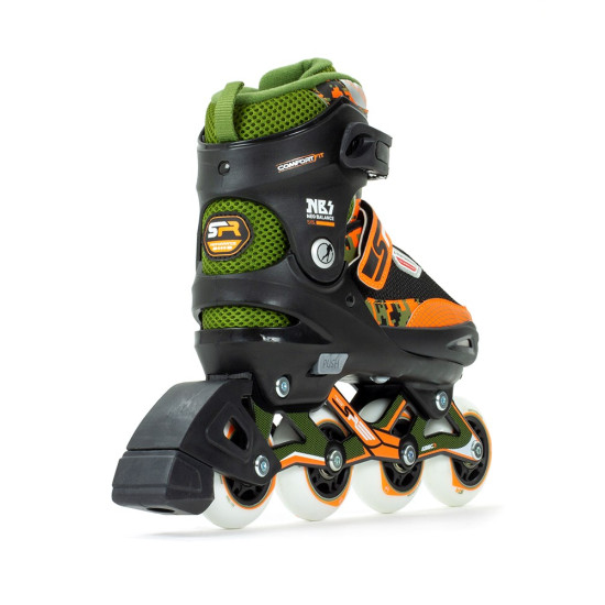 SFR Pixel Adjustable Inline Skates - Green/Orange