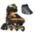 SFR Pixel Adjustable Inline Skates - Green/Orange - With Skate Bag