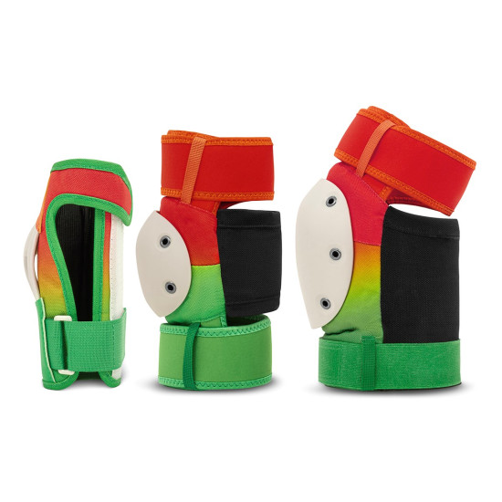 REKD Shield Triple Pad Set Fade Orange/Green