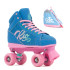 Rio Roller Lumina Quad Roller Skates - Blue/Pink - Script Bag Package