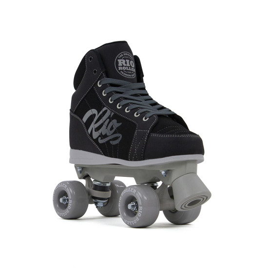 Rio Roller Lumina Quad Roller Skates - Black/Grey - Black Bag Package