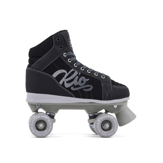 Rio Roller Lumina Quad Roller Skates - Black/Grey - Black Bag Package