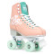 Rio Roller Script Quad Roller Skates - Peach/Green