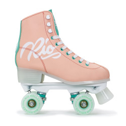 Rio Roller Script Quad Roller Skates - Peach/Green