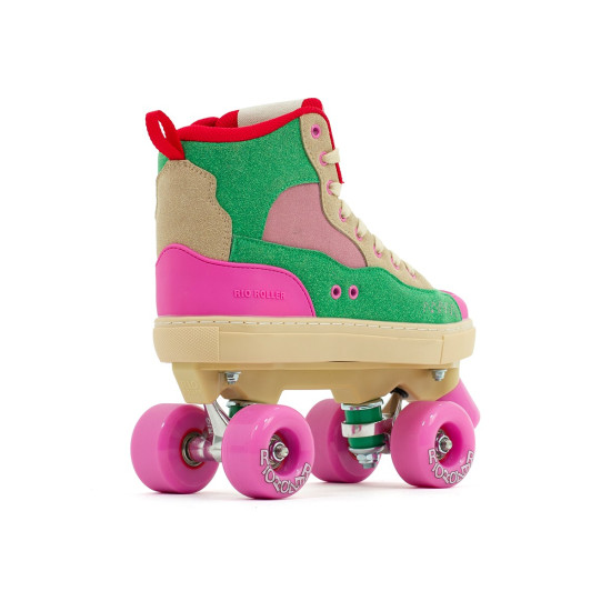 Rio Roller Beats Quad Roller Skates Pink/Green
