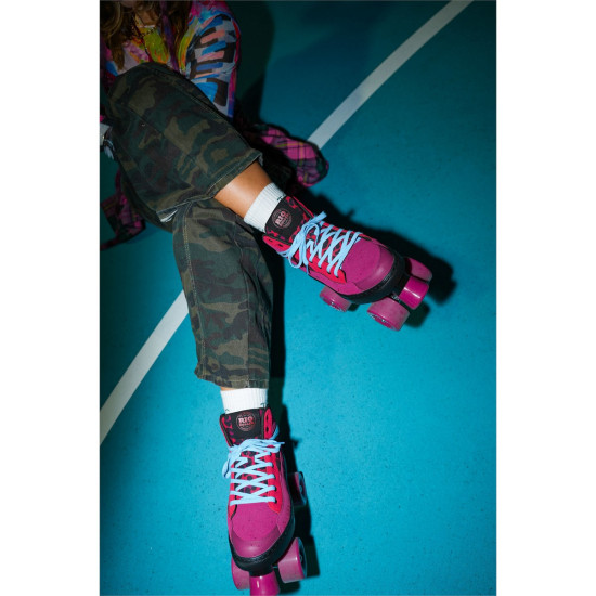 Rio Roller Beats Quad Roller Skates Red/Leopard